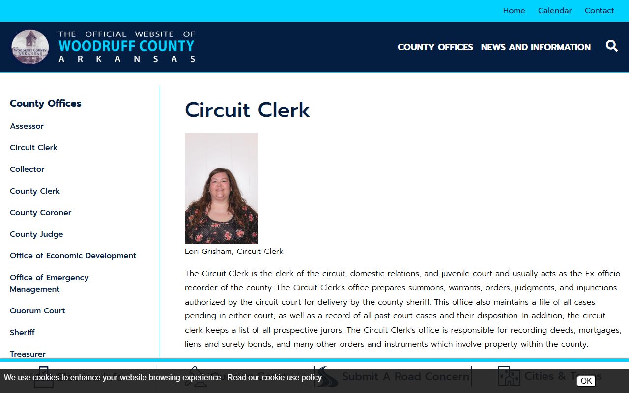 Woodruff County Circuit Clerk court records source